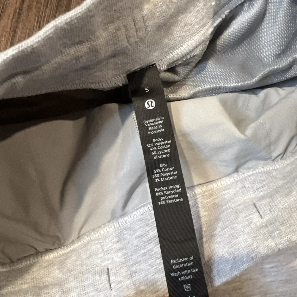 Lululemon City Sweat Joggers Color: Heathered Ultra Light Grey/Sea Salt Size S